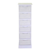 Liverpool wooden cabinet 6 white drawers cm29x23h95