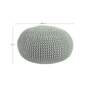 Mint woven pouf bizzotto cm 80