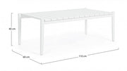 Calypso white coffee table 110x60 cm