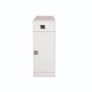 Blanca multipurpose bathroom cabinet with door and drawer 30x32x78 white larch