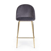 Contemporary design Bar Carry dark gray velvet stool