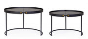 Set of 2 Zeina black modern coffee tables