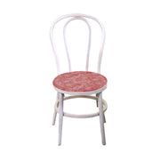 Round brick red wild rose fabric cushion cm40x40h4