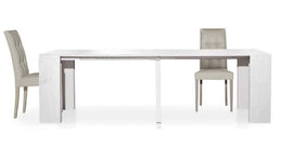 Audace extendable console table in larch white