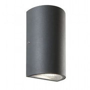 Cast Aluminum Wall Sconce with Transparent Glass Diffuser - Warm Light - 12W - 683 Lumens - Graphite