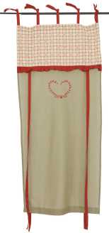 Beige ro fabric window curtain. re-0649cm. 75x160