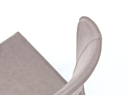 Faux leather chair and light gray seat 49x56x82h cm