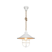 Bulut ceiling lamp ASZ0631 white metal and jute rope