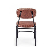 Vintage dark orange Debbie chair in eco-leather