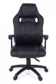 Office armchair with black leatherette Spider armrests