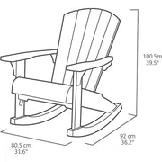 Rocking Chair Adirondack Graphite