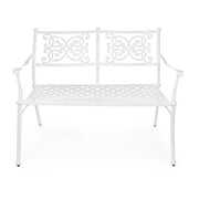 Bench Giglio white for outdoor use cm 110 x 59 x 85 h