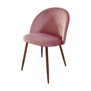 Pink Fabric Chair with Rose Gold Metal Legs 78x47x57 cm