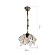 Volga pendant lamp MDL3781 antique gold and smoked glass