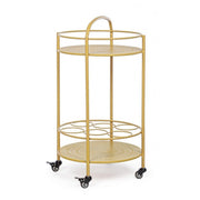 Yellow Ocher steel bottle trolley