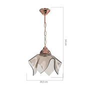 Volga pendant lamp MDL3782 copper and smoked glass