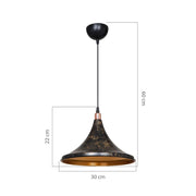 Kalyon pendant lamp black gold metal ASZ1650
