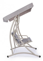 Two-seater steel rocking chair Ivory GRELY 145x120x h185 cm