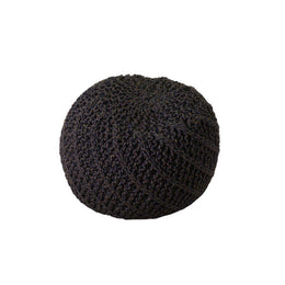 Pouf in round fabric