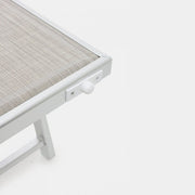 OCEAN folding sunbed in gray aluminum