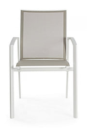 Cruise garden furniture chair with white armrest