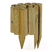 Rollborder impregnated wooden fence