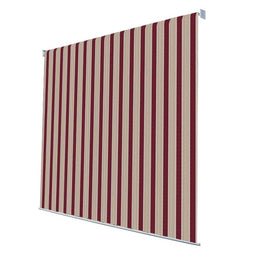 Mikonos awning beige - burgundy 2 x 2.5 meters Verdelook