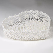 Heart lace basket cm29x27h7