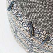 Ethnic style cotton pouf TILAK Snorkel diameter 50x h35 cm