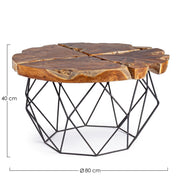 Adanya vintage metal and wood coffee table