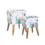Set of two Forestis stools with container bizzotto