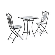Bizzotto Erice Outdoor Set in Steel and Ceramic 3PZ
