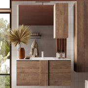 Salemi100 suspended bathroom cabinet in mercure oak