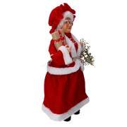 Santa claus lady fabric with red garland cm33,5x17h60