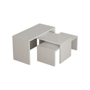 Tris white coffee tables Kanta 65x30xh.39 cm