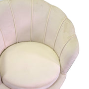 Cream tulip velvet armchair cm73x72h77