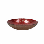 Red Glass Deep Serving Plate 30x7 cm
