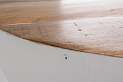 Design style white coffee table in recycled wood cm Ø90 - 38