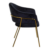Rotterdam black velvet armchair h82 cm