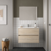 Tovel oak suspended bathroom cabinet 80x46x54 H