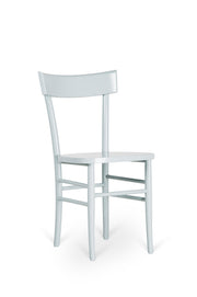 Chair in light gray lacquered wood 48x39x80h cm