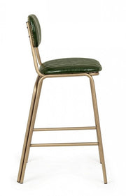 Addy dark green vintage bar stool 41x51x100h cm
