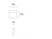 Step light 3W Led 4000K line geo square coffee