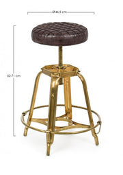 Mendez vintage leather stool 71h cm