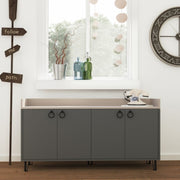 Sideboard 4 anthracite dove gray doors 140x36x80 h
