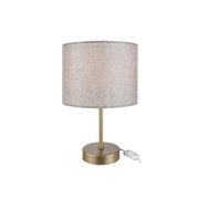Flora ASZ1496 table lamp with cylindrical sand fabric lampshade