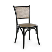 Vintage style black wooden chair