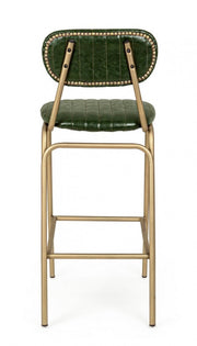 Addy dark green vintage bar stool 41x51x100h cm