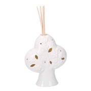 Ceramic essence holder tree with white led cm14x14h16/24