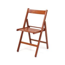 Folding chair in high quality beech walnut color 43x48xh.79 cm